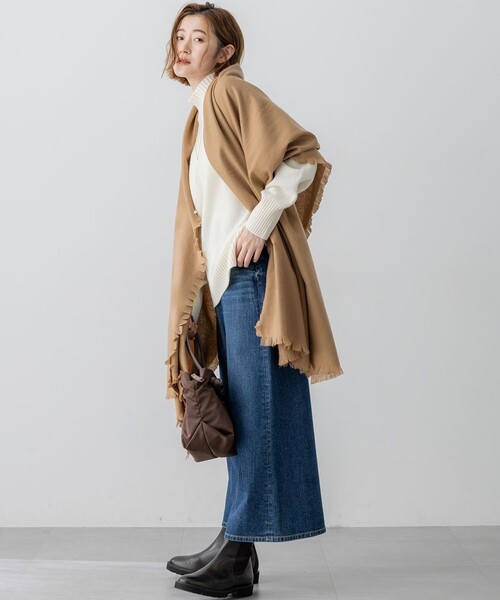 23区（ニジュウサンク）の「カシミヤブレンド ハイネック ニット（ニット/セーター・レディース・ホワイト系/ベージュ系/ライトグレー系/オールドローズ系/ライトグリーン系/ピーコックグリーン系/グレー系/ダルブルー系/パープル系・38）」の21枚目の写真