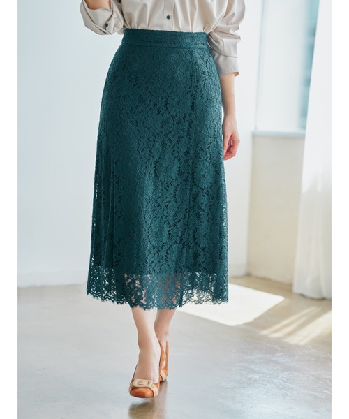 スカラヘムAラインレーススカート 【低身長・小柄女性】（スカート
