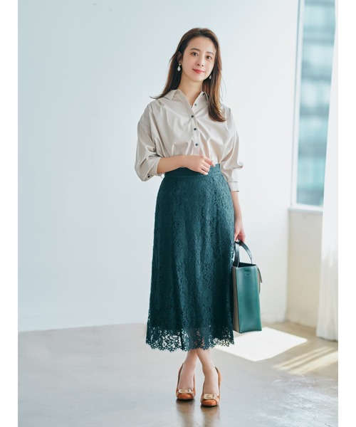 COHINA(コヒナ)の「スカラヘムAラインレーススカート 【低身長・小柄女性】(スカート・レディース・ピンク/グリーン・XS/S)」の13枚目の写真