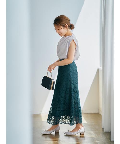 COHINA(コヒナ)の「スカラヘムAラインレーススカート 【低身長・小柄女性】(スカート・レディース・ピンク/グリーン・XS/S)」の15枚目の写真