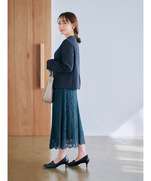 COHINA(コヒナ)の「スカラヘムAラインレーススカート 【低身長・小柄女性】(スカート・レディース・ピンク/グリーン・XS/S)」の3枚目の写真