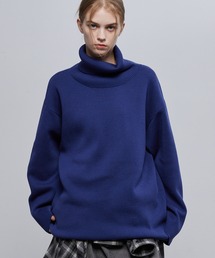 タートルネック」に該当するブルー・ネイビー/青色系のファッション