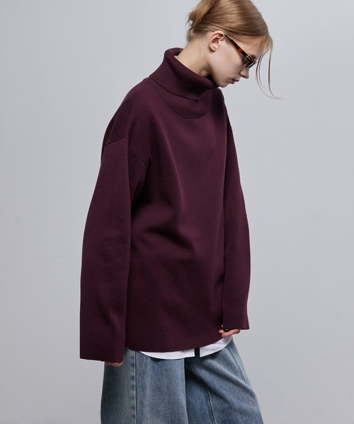 ENDER PRODUCTS(エンダープロダクツ)の「ミラノリブオーバーサイズタートルネックニットプルオーバー【ENDER PRODUCTS/エンダープロダクツ】(ニット/セーター・メンズ・ブルー系/ブラック/チェリーレッド/オフホワイト/グレイッシュベージュ・L/M)」の13枚目の写真