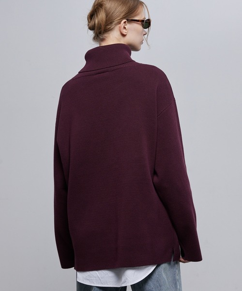 ENDER PRODUCTS(エンダープロダクツ)の「ミラノリブオーバーサイズタートルネックニットプルオーバー【ENDER PRODUCTS/エンダープロダクツ】(ニット/セーター・メンズ・ブルー系/ブラック/チェリーレッド/オフホワイト/グレイッシュベージュ・L/M)」の14枚目の写真