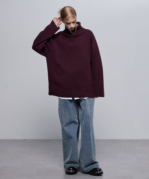 ENDER PRODUCTS(エンダープロダクツ)の「ミラノリブオーバーサイズタートルネックニットプルオーバー【ENDER PRODUCTS/エンダープロダクツ】(ニット/セーター・メンズ・ブルー系/ブラック/チェリーレッド/オフホワイト/グレイッシュベージュ・L/M)」の16枚目の写真