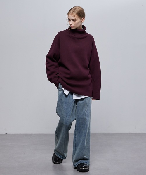 ENDER PRODUCTS(エンダープロダクツ)の「ミラノリブオーバーサイズタートルネックニットプルオーバー【ENDER PRODUCTS/エンダープロダクツ】(ニット/セーター・メンズ・ブルー系/ブラック/チェリーレッド/オフホワイト/グレイッシュベージュ・L/M)」の17枚目の写真