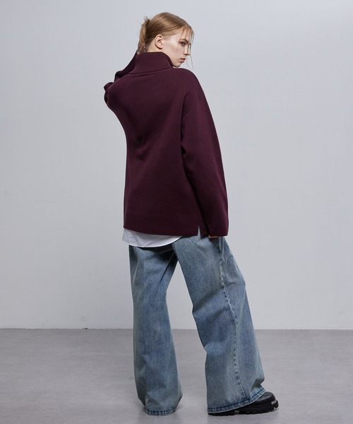 ENDER PRODUCTS(エンダープロダクツ)の「ミラノリブオーバーサイズタートルネックニットプルオーバー【ENDER PRODUCTS/エンダープロダクツ】(ニット/セーター・メンズ・ブルー系/ブラック/チェリーレッド/オフホワイト/グレイッシュベージュ・L/M)」の19枚目の写真