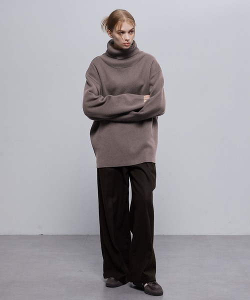 ENDER PRODUCTS(エンダープロダクツ)の「ミラノリブオーバーサイズタートルネックニットプルオーバー【ENDER PRODUCTS/エンダープロダクツ】(ニット/セーター・メンズ・ブルー系/ブラック/チェリーレッド/オフホワイト/グレイッシュベージュ・L/M)」の7枚目の写真