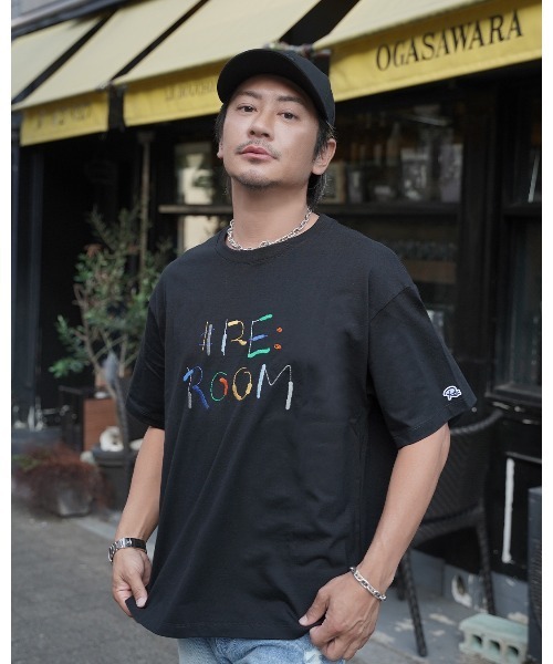 #Re:room(リルーム)の「ロゴエンブロイダリーTシャツ(Tシャツ/カットソー・メンズ・ブラック/ホワイト・S-M/M-L)」の15枚目の写真