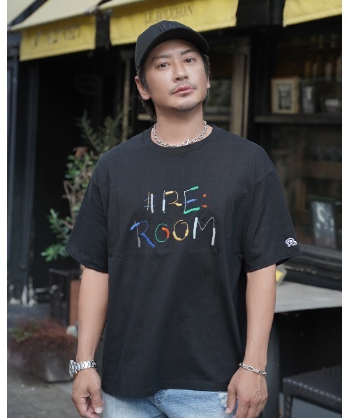 #Re:room(リルーム)の「ロゴエンブロイダリーTシャツ(Tシャツ/カットソー・メンズ・ブラック/ホワイト・S-M/M-L)」の12枚目の写真