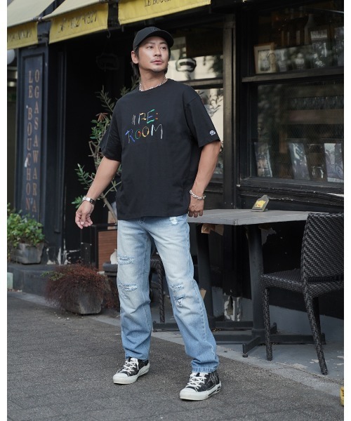 #Re:room(リルーム)の「ロゴエンブロイダリーTシャツ(Tシャツ/カットソー・メンズ・ブラック/ホワイト・S-M/M-L)」の17枚目の写真