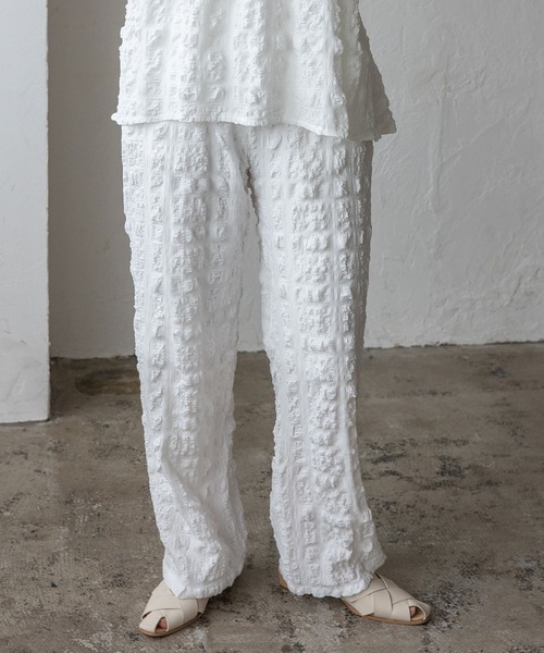 No Rule No Line（ノール－ルノーライン）の「ストレートイージーパンツ セレモニー オケージョン 結婚式 二次会 セットアップ対応 カセットスタイル対応(別売り)（その他パンツ・レディース・ブラック/ホワイト・FREE）」の19枚目の写真