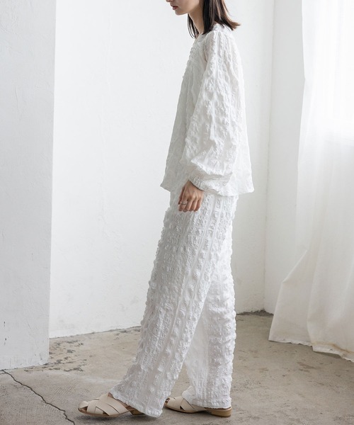 No Rule No Line（ノール－ルノーライン）の「ストレートイージーパンツ セレモニー オケージョン 結婚式 二次会 セットアップ対応 カセットスタイル対応(別売り)（その他パンツ・レディース・ブラック/ホワイト・FREE）」の21枚目の写真