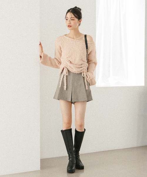 Heather(ヘザー)の「ワンショルドロストニット 599196(ニット/セーター・レディース・ネイビー/グレー/ピンク/アイボリー・FREE)」の12枚目の写真