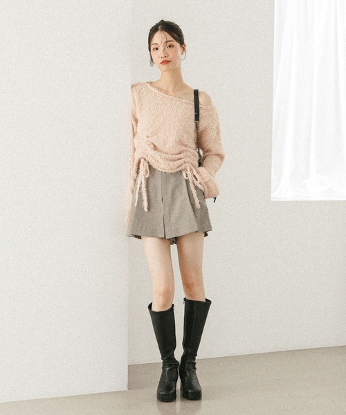 Heather(ヘザー)の「ワンショルドロストニット 599196(ニット/セーター・レディース・ネイビー/グレー/ピンク/アイボリー・FREE)」の13枚目の写真