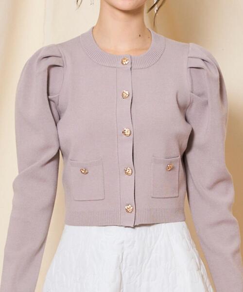 WILLSELECTION（ウィルセレクション）の「タックスリーブニットカーディガン（カーディガン/ボレロ・レディース・ピンク/ブラウン/ブラック/ブルー・FREE）」の14枚目の写真