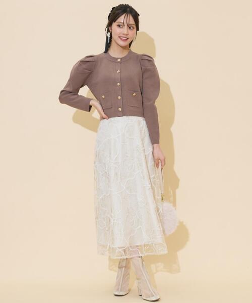 セール】タックスリーブニットカーディガン（カーディガン/ボレロ