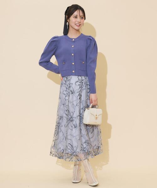 WILLSELECTION（ウィルセレクション）の「タックスリーブニットカーディガン（カーディガン/ボレロ・レディース・ピンク/ブラウン/ブラック/ブルー・FREE）」の7枚目の写真