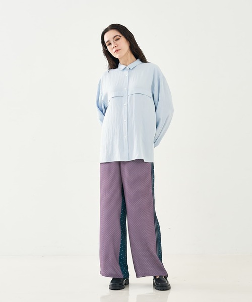 collex（コレックス）の「小紋ミックス柄サテンパンツ（その他パンツ・レディース・ベージュ/グレー・フリー）」の12枚目の写真