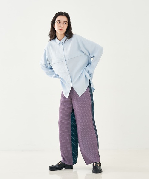 collex（コレックス）の「小紋ミックス柄サテンパンツ（その他パンツ・レディース・ベージュ/グレー・フリー）」の11枚目の写真