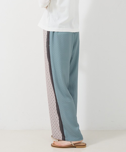 collex（コレックス）の「小紋ミックス柄サテンパンツ（その他パンツ・レディース・ベージュ/グレー・フリー）」の6枚目の写真