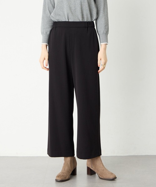 Petit Honfleur（プチオンフルール）の「【すご楽】ストレッチワイドパンツ【定番カラー・ウエストゴム・通年素材】【追加生産】（その他パンツ・レディース・グレー/ブラック・M/L）」の17枚目の写真
