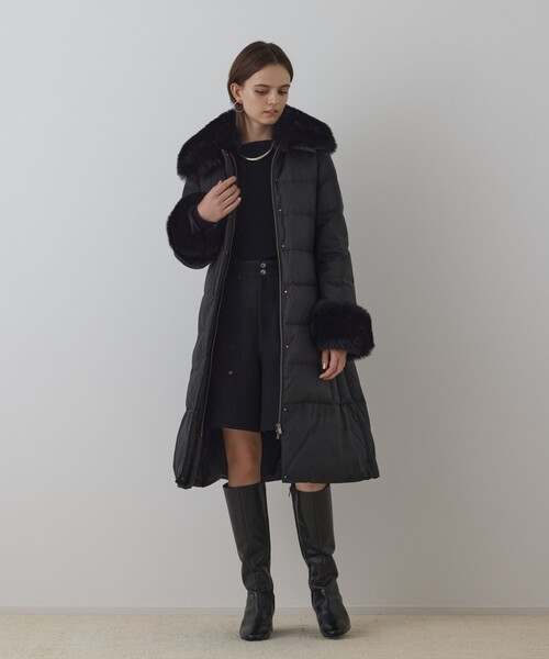 ファーカラーロングダウン（ダウンジャケット/コート）｜GRACE
