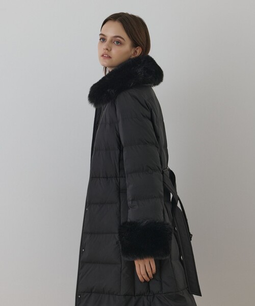 ファーカラーロングダウン（ダウンジャケット/コート）｜GRACE
