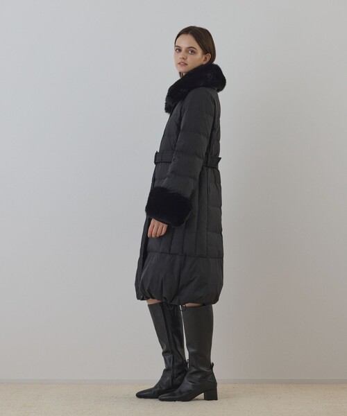 ファーカラーロングダウン（ダウンジャケット/コート）｜GRACE