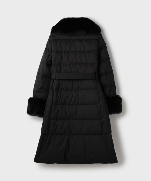 GRACE CONTINENTAL（グレースコンチネンタル）の「ファーカラーロングダウン（ダウンジャケット/コート・レディース・ブラック/キナリ・38/36）」の6枚目の写真