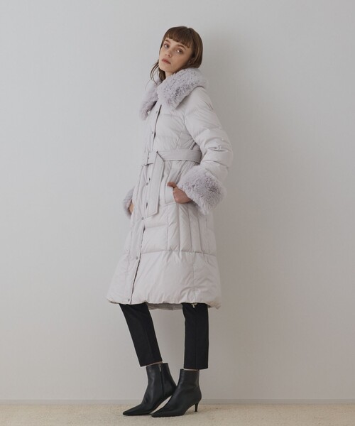 ファーカラーロングダウン（ダウンジャケット/コート）｜GRACE