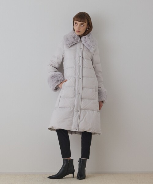 ファーカラーロングダウン（ダウンジャケット/コート）｜GRACE