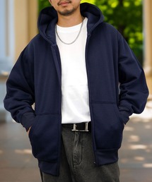 archivio 青 ジップアップ 38 メンズのパーカー（ブルー・ネイビー