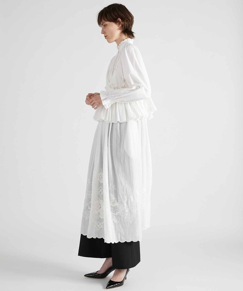 crinkle crinkle crinkle】embroidery scallop cami dress/刺繍