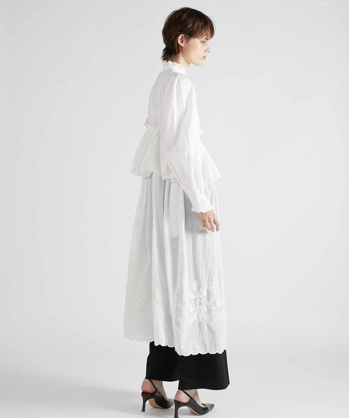 crinkle crinkle crinkle】embroidery scallop cami dress/刺繍