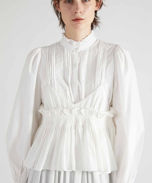 crinkle crinkle crinkle】embroidery scallop cami dress/刺繍