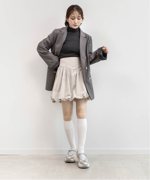 RANDA（ランダ）の「フリルリブニットプルオーバー（ニット/セーター・レディース・グレー/アイボリー/レッド/ブラック・FREE）」の17枚目の写真