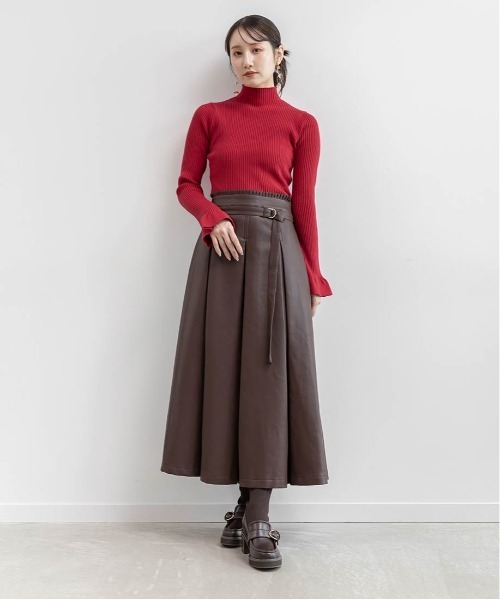 RANDA（ランダ）の「フリルリブニットプルオーバー（ニット/セーター・レディース・グレー/アイボリー/レッド/ブラック・FREE）」の20枚目の写真