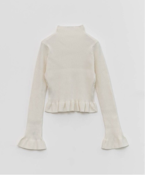 RANDA（ランダ）の「フリルリブニットプルオーバー（ニット/セーター・レディース・グレー/アイボリー/レッド/ブラック・FREE）」の16枚目の写真