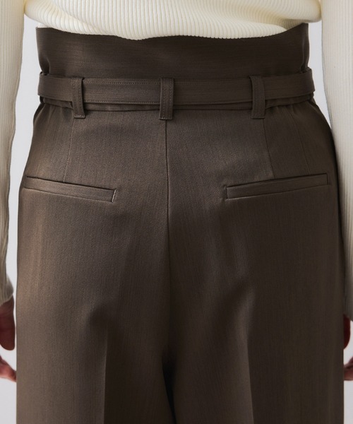 VIS（ビス）の「ベルトディテールタックワイドパンツ/イージーケア（その他パンツ・レディース・ブラウン/ブラック/チャコールグレー/ベージュ・SS/S/M）」の8枚目の写真