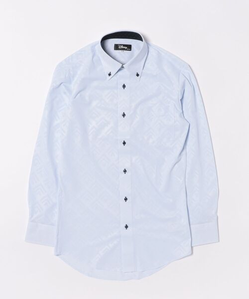 TOKYO SHIRTS(トウキョウシャツ)の「【Disney ディズニー】 形態安定ノンアイロン ボタンダウン 長袖ストレッチビジネスワイシャツ(ビジネスシャツ・メンズ・ブルー・首回り39cm-裄丈80cm/首回り39cm-裄丈84cm/首回り42cm-裄丈82cm/首回り37cm-裄丈80cm/首回り37cm-裄丈84cm/首回り41cm-裄丈82cm/首回り41cm-裄丈86cm/首回り42cm-裄丈86cm/首回り43cm-裄丈82cm/首回り43cm-裄丈86cm)」の6枚目の写真
