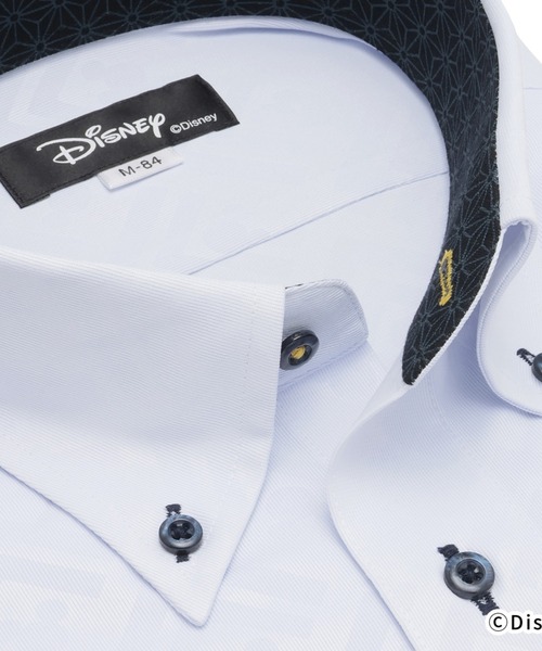 TOKYO SHIRTS(トウキョウシャツ)の「【Disney ディズニー】 形態安定ノンアイロン ボタンダウン 長袖ストレッチビジネスワイシャツ(ビジネスシャツ・メンズ・ブルー・首回り39cm-裄丈80cm/首回り39cm-裄丈84cm/首回り42cm-裄丈82cm/首回り37cm-裄丈80cm/首回り37cm-裄丈84cm/首回り41cm-裄丈82cm/首回り41cm-裄丈86cm/首回り42cm-裄丈86cm/首回り43cm-裄丈82cm/首回り43cm-裄丈86cm)」の2枚目の写真