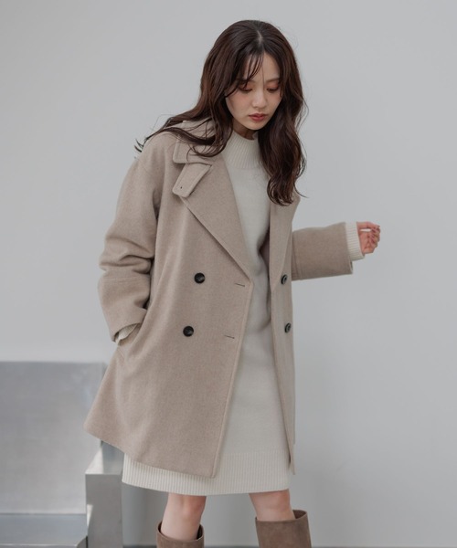 Andemiu（アンデミュウ）の「ビーバーウールハーフコート493955