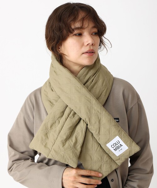 Columbia（コロンビア）の「防寒 中綿／Columbia ライラックグリーンスカーフ マフラー／コロンビア（マフラー・レディース・ベージュ/オフホワイト/ブラック・ONE SIZE）」の3枚目の写真