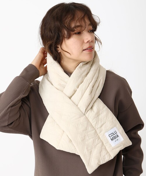 Columbia(コロンビア)の「防寒 中綿/Columbia ライラックグリーンスカーフ マフラー/コロンビア(マフラー・レディース・ベージュ/オフホワイト/ブラック・ONE SIZE)」の2枚目の写真