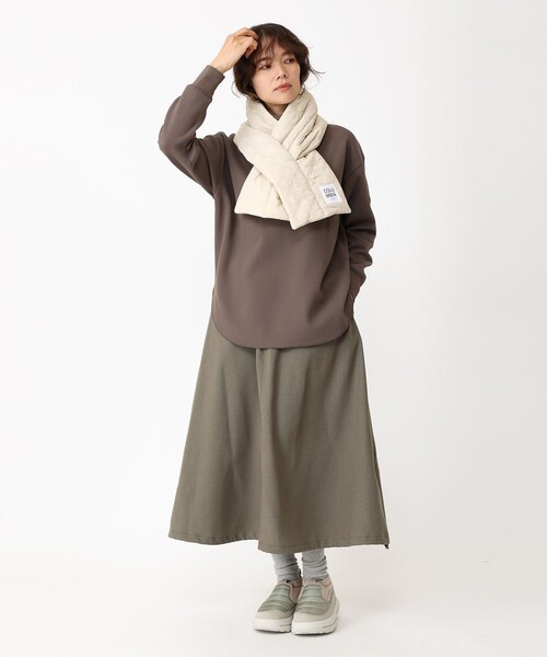 Columbia（コロンビア）の「防寒 中綿／Columbia ライラックグリーンスカーフ マフラー／コロンビア（マフラー・レディース・ベージュ/オフホワイト/ブラック・ONE SIZE）」の8枚目の写真