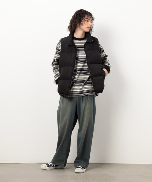 Purple&Yellow（パープルアンドイエロー）の「ポリエステルタフタ中綿 ベスト（その他アウター・メンズ・グリーン/オレンジ/ブラック・SMALL/LARGE/MEDIUM）」の4枚目の写真