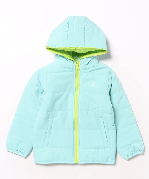 BABYDOLL(ベビードール)の「通販限定 フェイクダウンアウター 1112K(ダウンジャケット/コート・キッズ・ブラック/ライトブルー/イエロー×グリーン/パープル系9・90cm/100cm/110cm/120cm/130cm/140cm/150cm)」の2枚目の写真