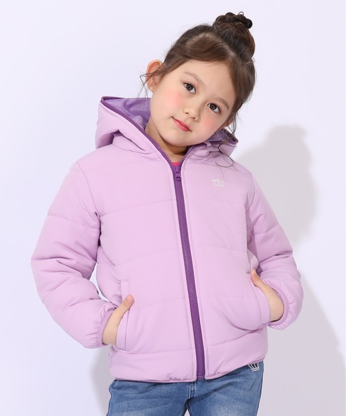 BABYDOLL(ベビードール)の「通販限定 フェイクダウンアウター 1112K(ダウンジャケット/コート・キッズ・ブラック/ライトブルー/イエロー×グリーン/パープル系9・90cm/100cm/110cm/120cm/130cm/140cm/150cm)」の3枚目の写真