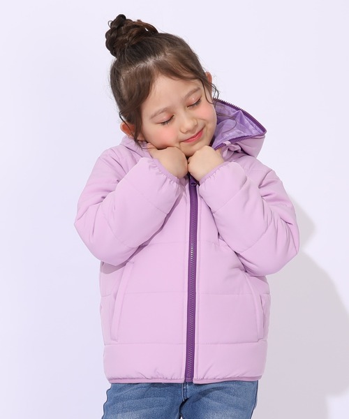 BABYDOLL(ベビードール)の「通販限定 フェイクダウンアウター 1112K(ダウンジャケット/コート・キッズ・ブラック/ライトブルー/イエロー×グリーン/パープル系9・90cm/100cm/110cm/120cm/130cm/140cm/150cm)」の7枚目の写真